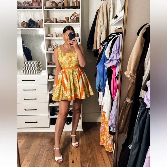 J.Crew: Stefania Dress In Limone Lemon Citrus Scarf Print 10